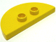 Duplo Plate 2 x 4 x 1/3 Half Circle with 2 Studs [Thin] in Yellow