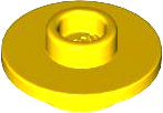 Equipment Cup / Teacup Saucer with Recessed Stud on Top [PLAIN] in Yellow