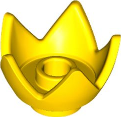 Crown / Flower / Egg Shell Half in Yellow