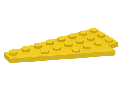 Wedge Plate 8 x 4 Wing Left in Yellow