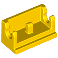 Hinge Brick 1 x 2 Base in Yellow