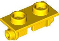 Hinge Brick 1 x 2 Top Plate Thin in Yellow