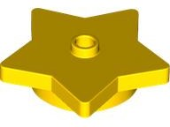 Plate Special 5-Point Star 4 x 4 2/3 with One Stud in Yellow