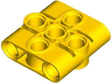 Technic Connector Beam 3 x 3 in Yellow