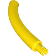 Animal Body Part / Plant, Tail / Neck / Branch / Trunk, Middle Section with Pin, Round Pin Hole in Yellow