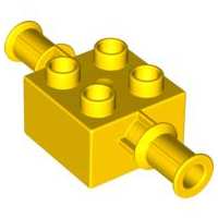 Duplo Brick 2 x 2 Digger Bucket Arm Holder in Yellow