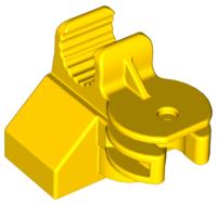 Duplo Digger Bucket Arm Holder, Pivot Joint in Yellow