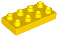 Duplo Plate 2 x 4 in Yellow