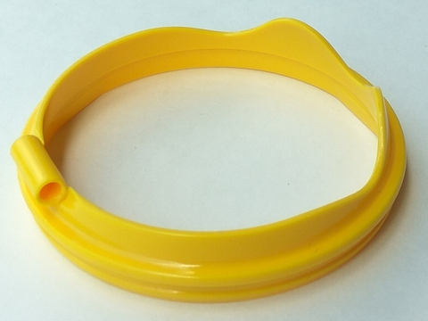 Duplo Ball Tube Ring with Hinge in Yellow