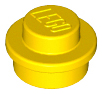 Plate Round 1 x 1 with Solid Stud in Yellow