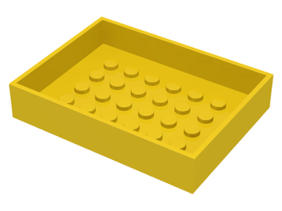 Box 6 x 8 x 1 1/3 Bottom in Yellow