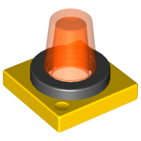 Duplo Flashlight, 2 x 2 Base with Trans-Neon Orange Light in Yellow