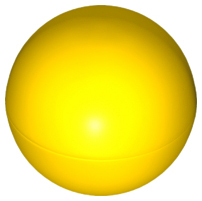 Ball, Hard Plastic, 51mm (approx. 6 studs diameter) in Yellow