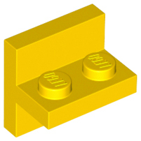 Bracket 2 x 2 with 1 x 2 Vertical Studs in Yellow