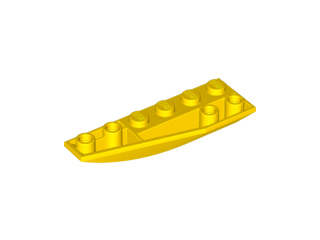 Brick Wedged, Curved Inverted 6 x 2 Left in Yellow