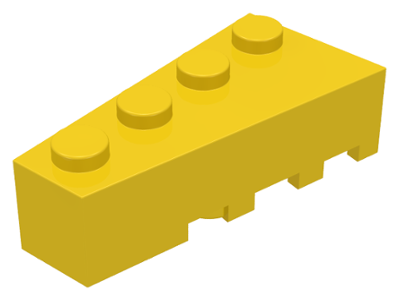 Brick Wedged, Angled 4 x 2 Left in Yellow
