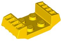 Plate Special 2 x 2 with Grills in Yellow
