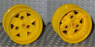 Wheel 43.2 x 26 Technic Racing Small with 3 Pinholes in Yellow