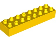 Duplo Brick 2 x 8 in Yellow