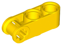 Technic Axle and Pin Connector Perpendicular 3L with 2 Pin Holes in Yellow