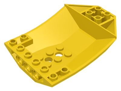 Brick Wedged, Curved Inverted 8 x 6 x 2 Cockpit in Yellow