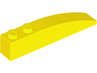 Brick Curved 6 x 1 in Yellow