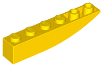 Brick Curved Inverted 6 x 1 in Yellow