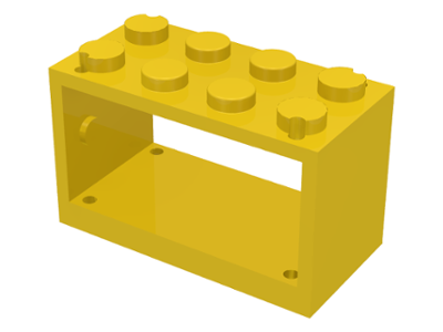String Reel 2 x 4 x 2 Holder With Closed Studs in Yellow