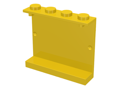 Panel 1 x 4 x 3 [Solid Studs] in Yellow