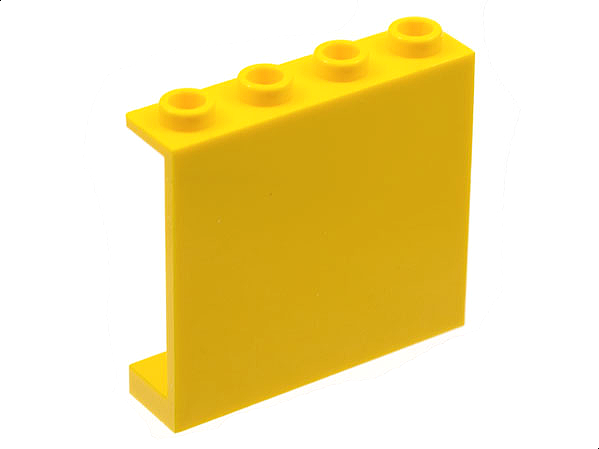 Panel 1 x 4 x 3 [Hollow Studs] in Yellow