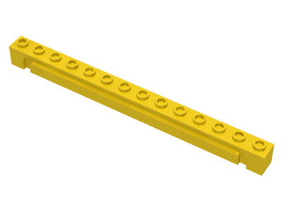Brick Special 1 x 14 Grooved in Yellow
