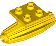 Engine, Strakes, 2 x 2 Thin Top Plate in Yellow