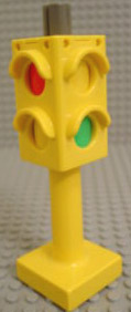 Duplo Road Traffic Lights with Changeable Lights in Yellow