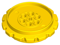 Technic Tread Sprocket Wheel Large Diameter 7 Holes, 14 Tooth in Yellow