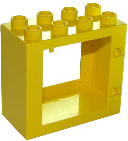 Duplo Door / Window Frame Flat Front Surface in Yellow
