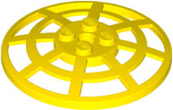Dish 6 x 6 Inverted, Radar / Webbed [Anti-studs at 90°] in Yellow