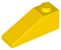 Brick Sloped 33° 3 x 1 in Yellow