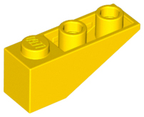 Brick Sloped Inverted 33° 3 x 1 with Internal Stopper and No Front Stud Connection in Yellow