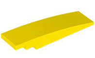 Brick Curved 8 x 2 No Studs in Yellow