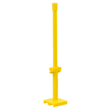 Boat, Mast 2 x 2 x 9 2/3 Bar with Slot on Top and 2 Finger Hinge on Two Sides in Yellow