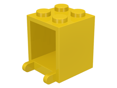Box 2 x 2 x 2 [Solid Studs] in Yellow