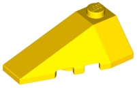 Brick Wedged, Sloped 4 x 2 Triple Left in Yellow