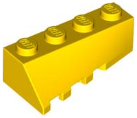 Brick Wedged, Sloped 45° 4 x 2 Right in Yellow