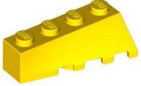 Brick Wedged, Sloped 45° 4 x 2 Left in Yellow