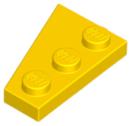 Wedge Plate 3 x 2 Right in Yellow