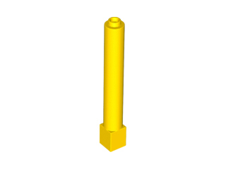 Support Round 1 x 1 x 6 Solid Pillar in Yellow