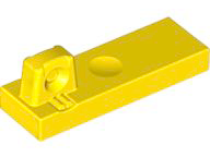 Hinge Tile 1 x 3 Locking with 1 Finger on Top in Yellow