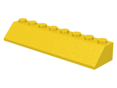 Brick Sloped 45° 2 x 8 in Yellow