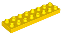 Duplo Plate 2 x 8 in Yellow