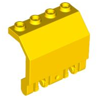 Hinge Panel 2 x 4 x 3 1/3 Locking Dual 2 Fingers in Yellow